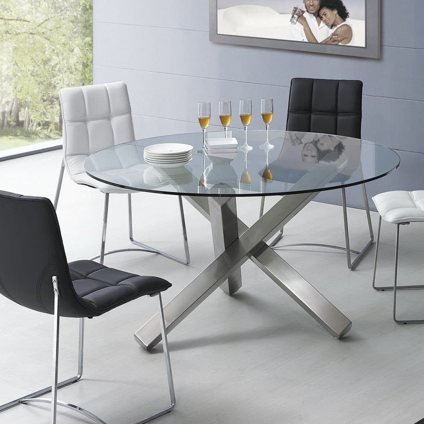 40 Inch Round Glass Dining Table Top,Circle Tempered Glass Kitchen Table Top with 4-6 Rubber Anti-Slip Ring,0.35'' Clear Circular Dining Table Top, for Dining,Restaurant Table and Lazy Susan