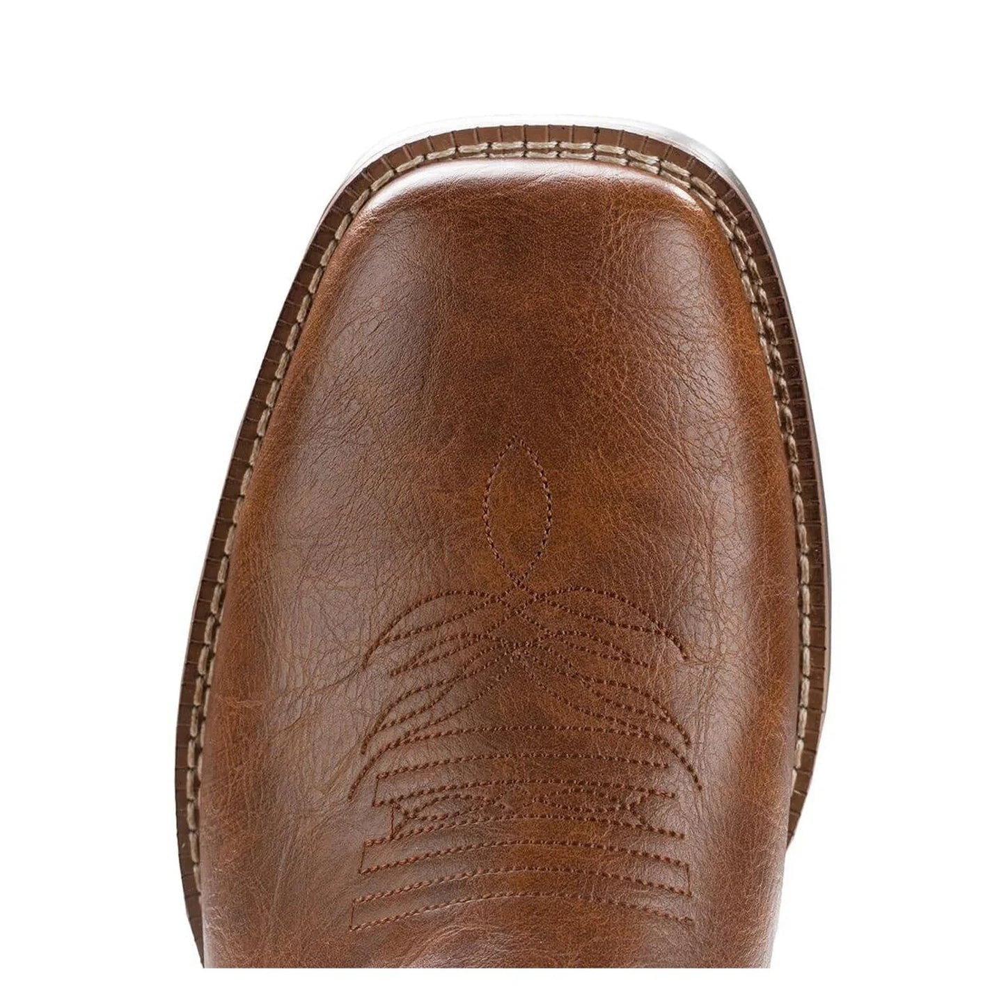 IUV Cowboy Boots For Men Western Boot Classic American Flag Embroidered Square Toe Mid-Calf Boots