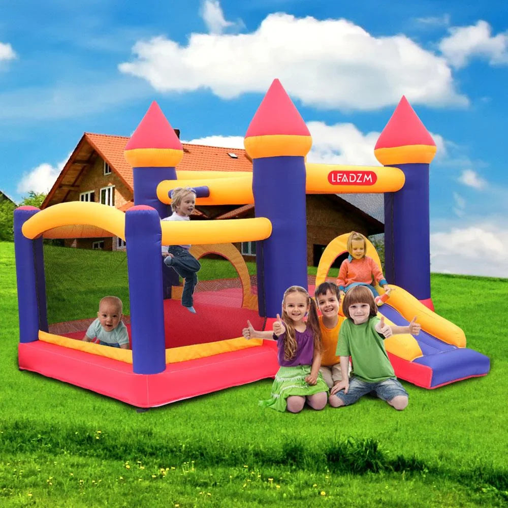 Ktaxon Kids Inflatable Bouncer House Jumper Castle with 350W Air Blower for 2 to 8 Years Old Childrens