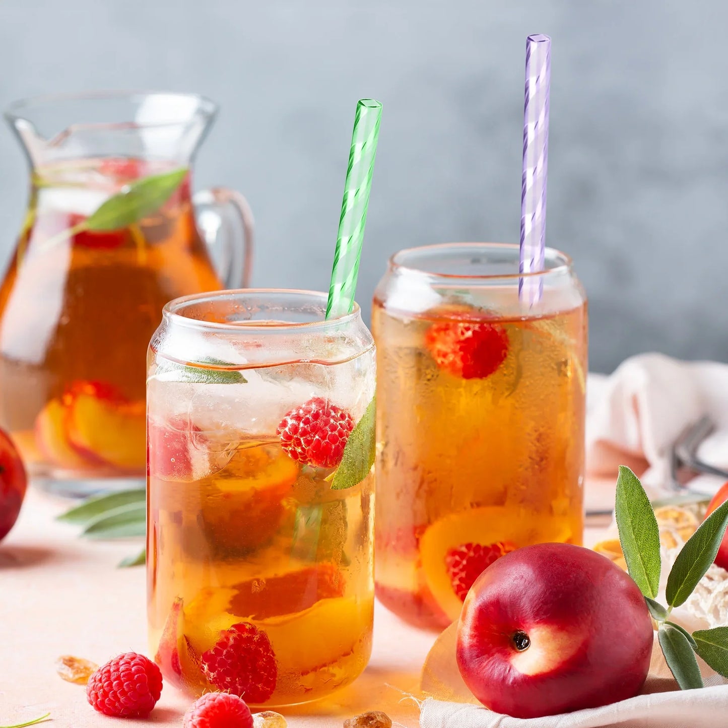 NiHome 12PCS Wave Pattern Plastic Drinking Straws for Stanley 40oz Tumbler with 2 Cleaning Brushes, 12" Long Durable PETG BPA-Free & Non-Toxic for Water, Cold Drinks, Milkshakes(Mixed Colors)