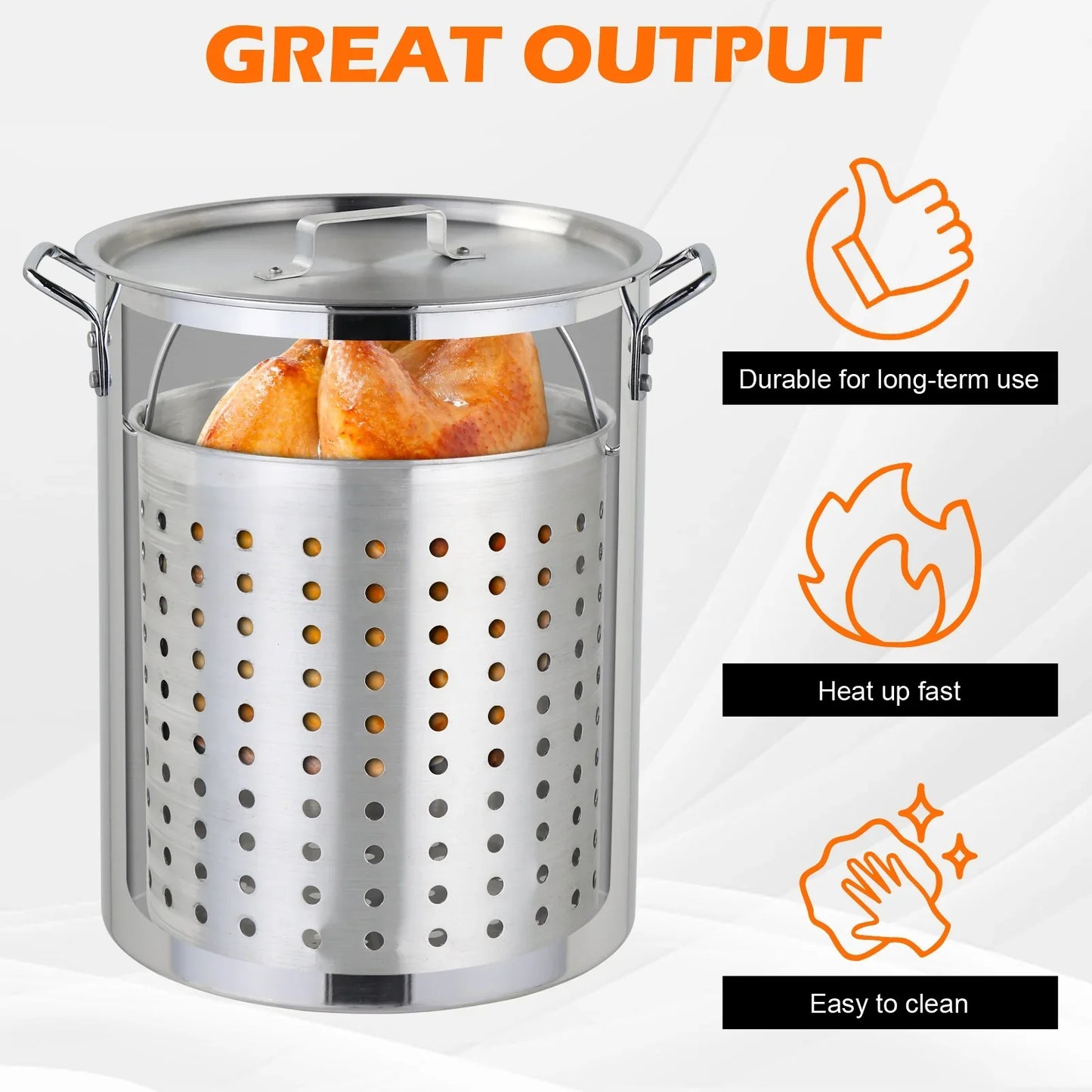 Ktaxon Propane Outdoor Fryer Aluminum Frying/Boiling Turkey Fryer Pot 30QT