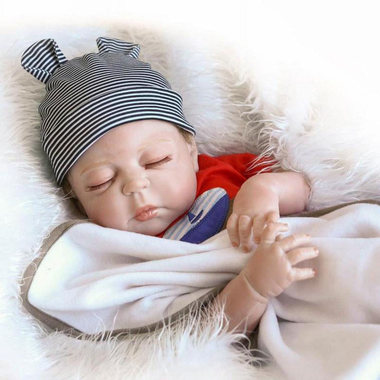 Ktaxon 23" Full Body Silicone Reborn Baby Sleeping Doll Soft Vinyl Lifelike Newborn Boy