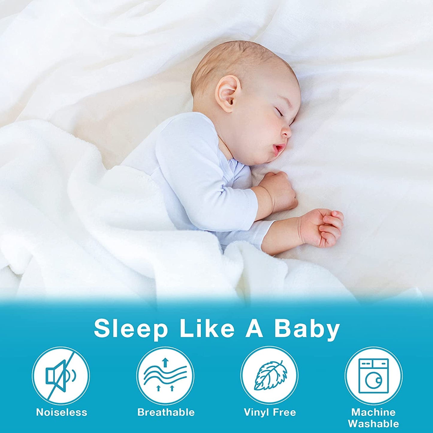 Waterproof Mattress Pad Queen Size, Quilted Mattress Protector with Deep Pocket