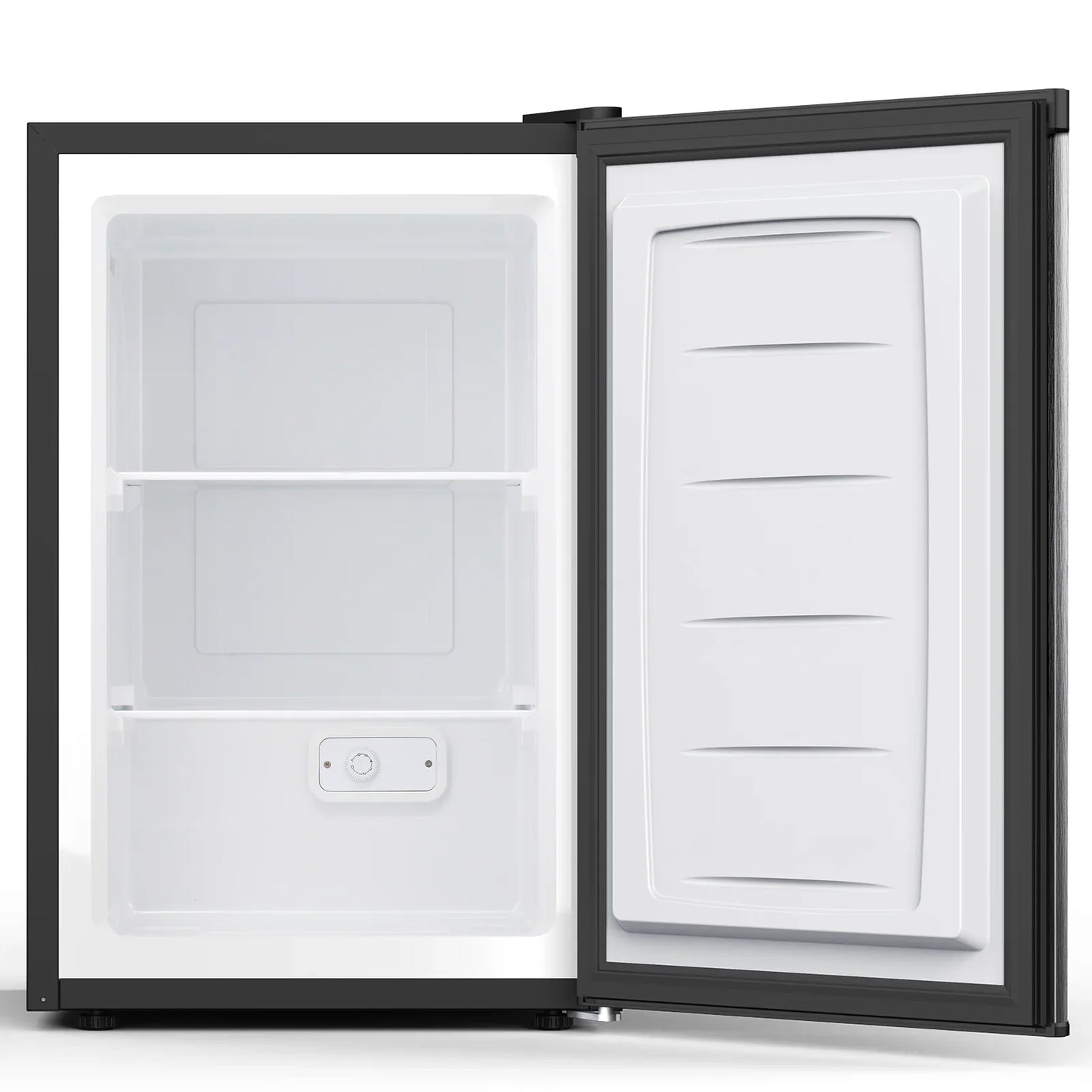 Moifoi 3.0 Cu.ft Upright Freezer, Reversible Single Door Vertical Freezers w/ Removable Shelf, Energy Saving, Silver