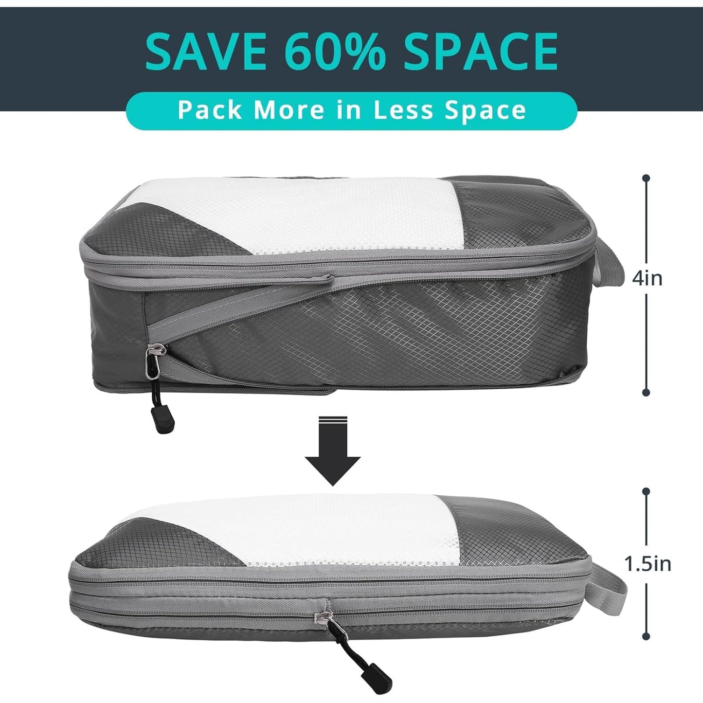 Compression Packing Cubes for Travel, Packing Cubes Compression Travel Essentials