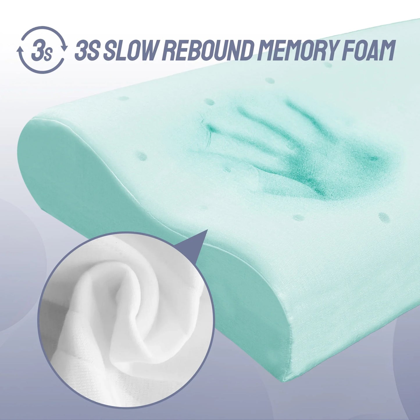 GTNSHUAI Memory Foam Bed Pillow, Medium Support Orthopedic Cervical with Removable Pillow Case, Queen