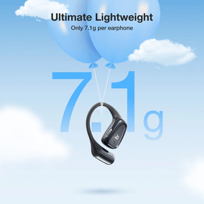 BlitzRock Ultra-Light Open Ear Wireless Earbud, bluetooth V5.4 Wireless Headphones with Microphone, IPX7 Waterproof Sport Earphone