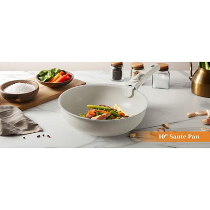 12pcs Non-Stick Cookware Set, Pots and Pans Set with Spatula and Detachable Handle for Kitchen, Black