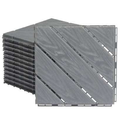 Zimtown Deck Tiles 11.8"x11.8" (27 Pcs ) Interlocking Flooring Tiles