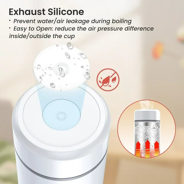 VAVSEA Travel Electric Kettle, Small Portable Tea Coffee Kettle, Hot Water Boiler with 8 Temperature Control,New, White