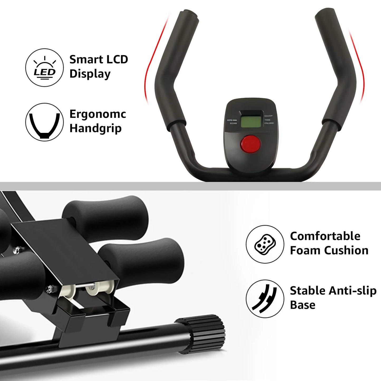 Jacgood Ab Workout Equipment, Foldable Ab Machine Full Body Workout for Home Gym, 4 Angles Adjustable ab Trainer, Strength Training Exercise, Core & Abdominal Trainers, Max 440lbs