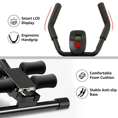 Jacgood Ab Workout Equipment, Foldable Ab Machine Full Body Workout for Home Gym, 4 Angles Adjustable ab Trainer, Strength Training Exercise, Core & Abdominal Trainers, Max 440lbs