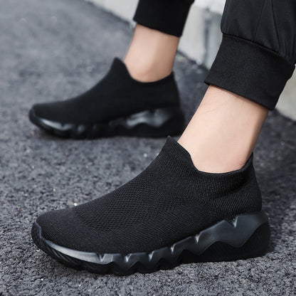 LASUDRAA Men's Shoes Running Casual Breathable Slip on Shoes Walking Lightweight Athletic Sneakers