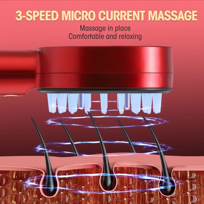Laser Hair Growth Comb, Micro Current Scalp Massager for Hair Growth, Electric Massage Steam Hair Comb