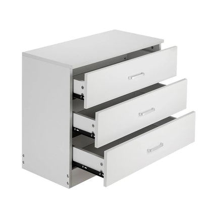 Ktaxon Modern White 3 Drawer Dresser Bedroom White Finish