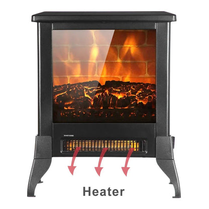 Ktaxon 1400W 14 inch Electric Freestanding Fireplace with Auto-Shutoff, Overheat Protection