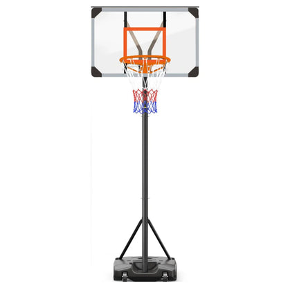 Ktaxon Basketball Hoop Outdoor 8.53ft Adjustable Quickly, Basketball Set for Kids Adults
