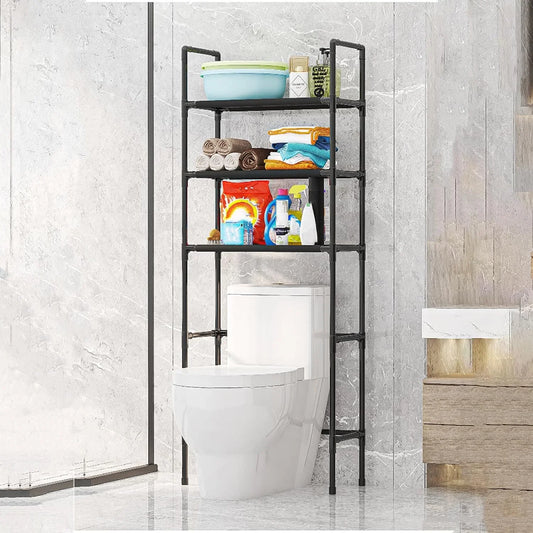 ARCTICICE 3-Tier Over Toilet Storage Rack for bathroom kitchen organizer, Black