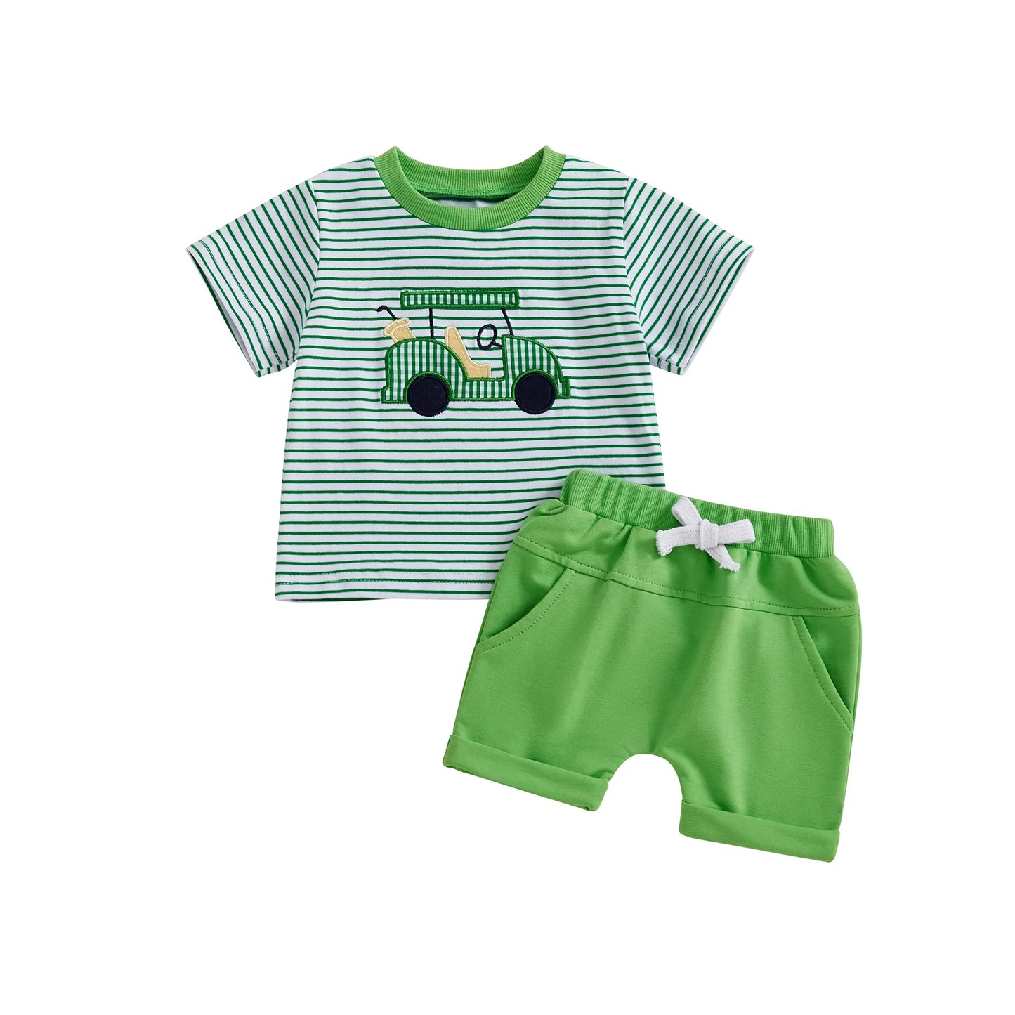 Peyakidsaa Summer Infant Baby Boys Cotton Shorts Set Clothes Short Sleeve Tops and Short Pant 2 Pcs Sets