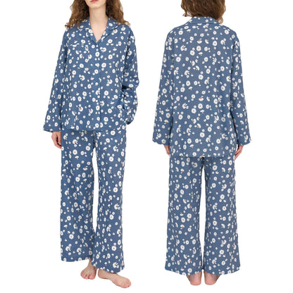 Pyjama Set Women's Long Sleeve Tops Sleepwear Button Down Loungewear Comfy Pajamas Pjs Shorts Set Homewear