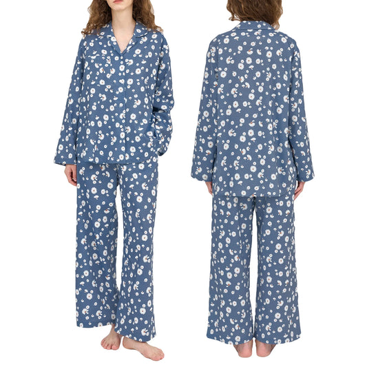 Pyjama Set Women's Long Sleeve Tops Sleepwear Button Down Loungewear Comfy Pajamas Pjs Shorts Set Homewear