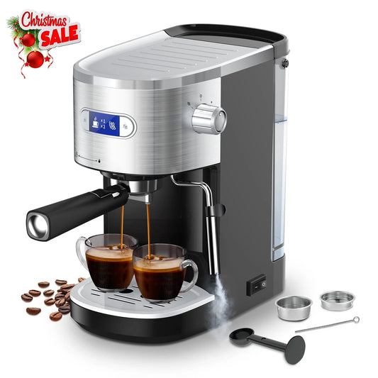 Moifoi 20-Bar Espresso Machines Semi-Automatic Espresso Machines with Milk Frother Steam Wand