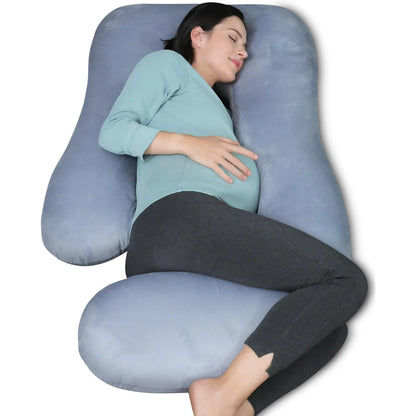 Pregnancy Pillows for Sleeping - U Shaped Full Body Maternity Pillow with Removable Cover - Support for Back, Legs, Belly, 57 Inch