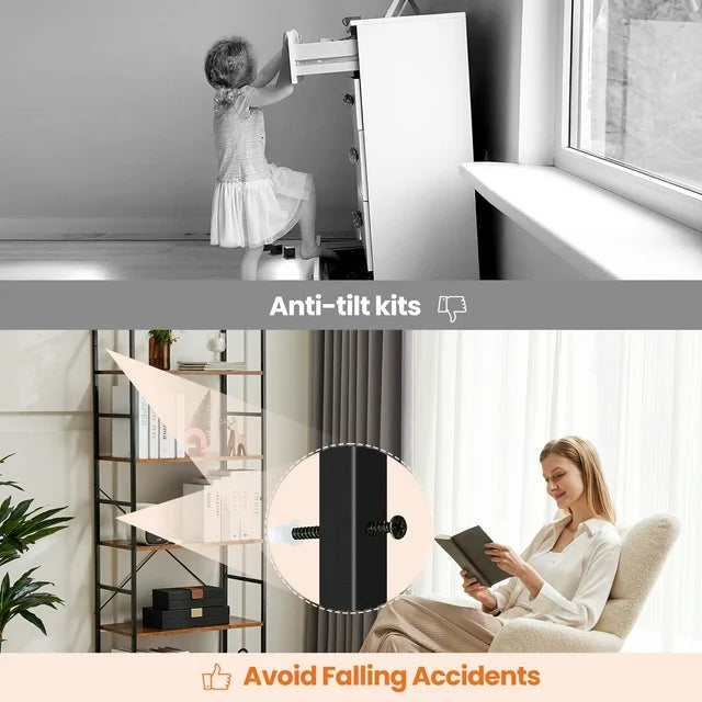 EverPick 5 Tiers Bookshelf, Classically Modern Book Shelf, Book Rack, Storage Rack Shelves in Living Room/Home/Office - Brown