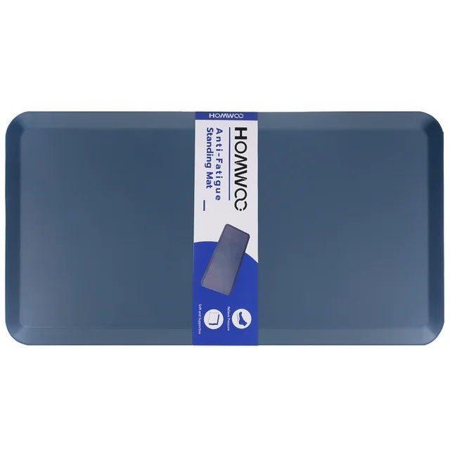 HOMWOO Anti Fatigue Kitchen Mat, Cushioned Floor Mat, 40"x20" Comfort Standing Office Desk Mat,Thick Kitchen Rugs for Home, Pu, Blue