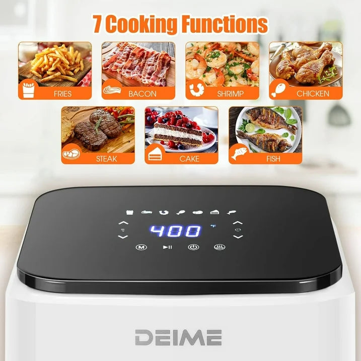 PRIJESSE Deime 4.2 qt Air Fryer, White - Digital LCD