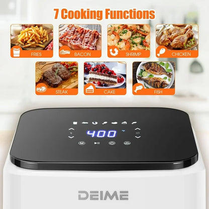 PRIJESSE Deime 4.2 qt Air Fryer, White - Digital LCD
