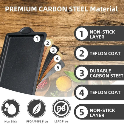 VAVSEA 7pcs Baking Pans Set, Carbon Steel Cookie Sheets, Nonstick Oven Bakeware Sets with Loaves Pan, PFOA PFOS Free