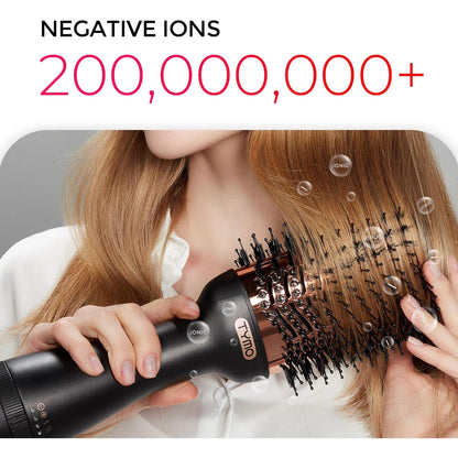Hair Dryer Brush Blow Dryer Brush in One 4 in 1 Styling Tools with Ceramic Oval Barrel, and Styler Volumizer, Hot Air Straightener Brush for All Hair Types