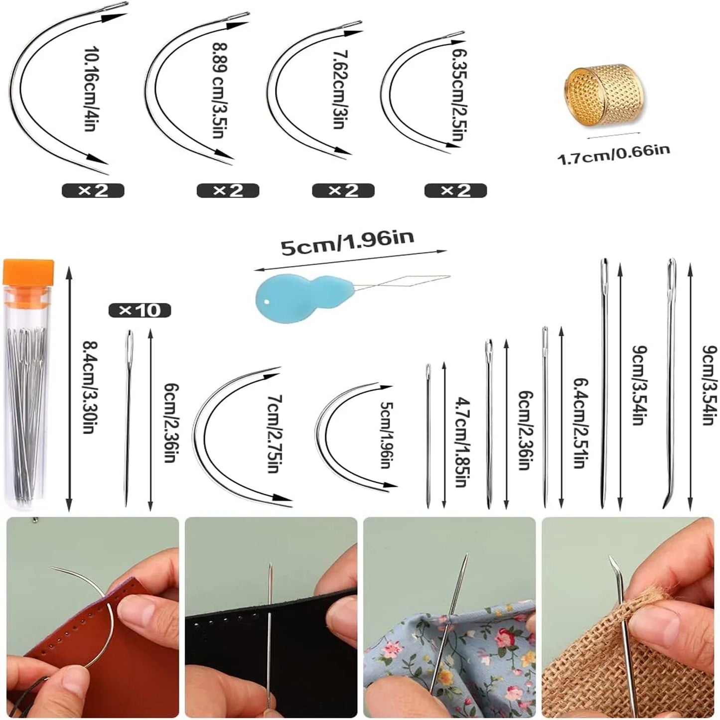 Leather Sewing Kit ,48 PCS Heavy Duty Sewing Kit for Carseat Carpet Shoes Backpack Repair DIY Crafting