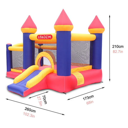 Ktaxon Kids Inflatable Bouncer House Jumper Castle with 350W Air Blower for 2 to 8 Years Old Childrens
