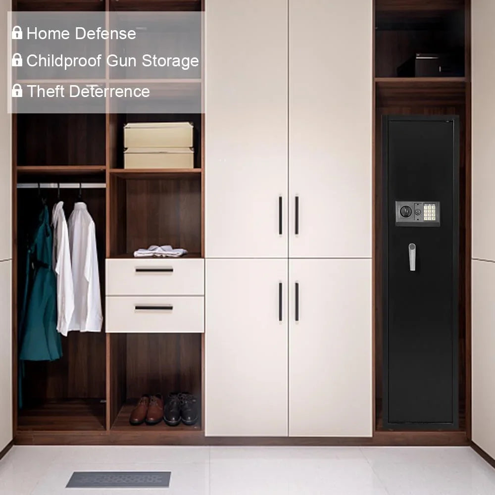 Ktaxon Electronic 5 Rifle Gun Safe, Large Firearms Shotgun Storage Cabinet, with Small Lock Box