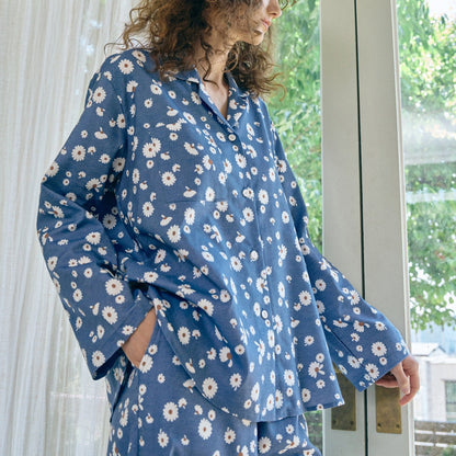 Pyjama Set Women's Long Sleeve Tops Sleepwear Button Down Loungewear Comfy Pajamas Pjs Shorts Set Homewear