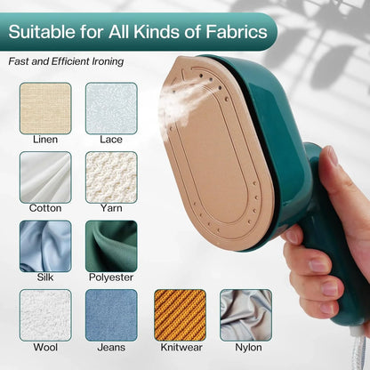 ARCTICICE Portable Garment Steamer with Wet Dry Ironing 180¡ã Rotable Handle 970W Steamer for Clothes, Green