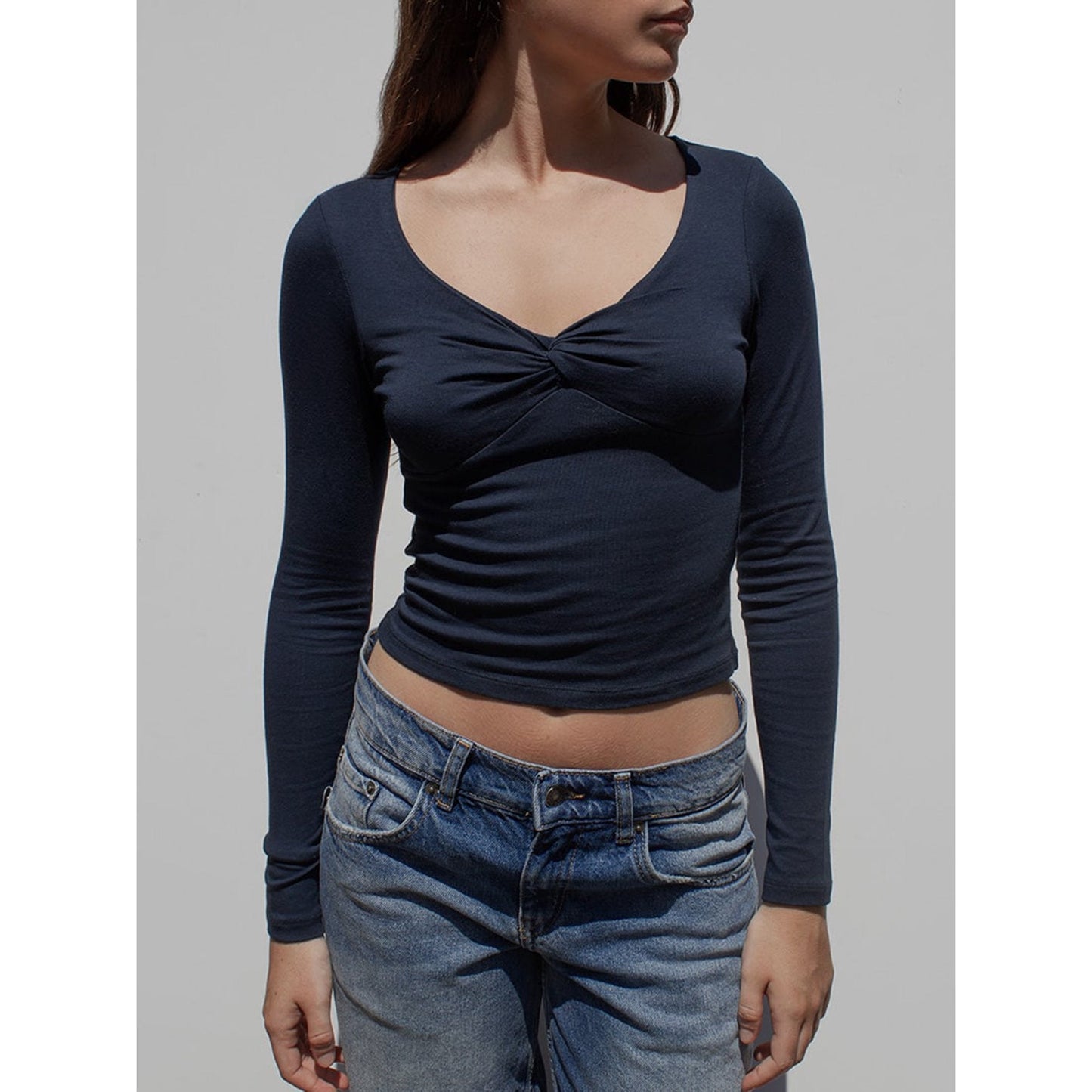 Peyakidsaa Women Long Sleeve T-Shirts Casual Shirts Spring Fall Slim Fit Blouse Tops Streetwear