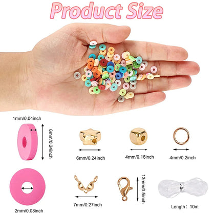 6440PCS 48 Colors Clay Beads Bracelet Making Kit,Friendship Bracelet Kit for Teen Girls Crafts for Girls Ages 8-12(Multicolor)