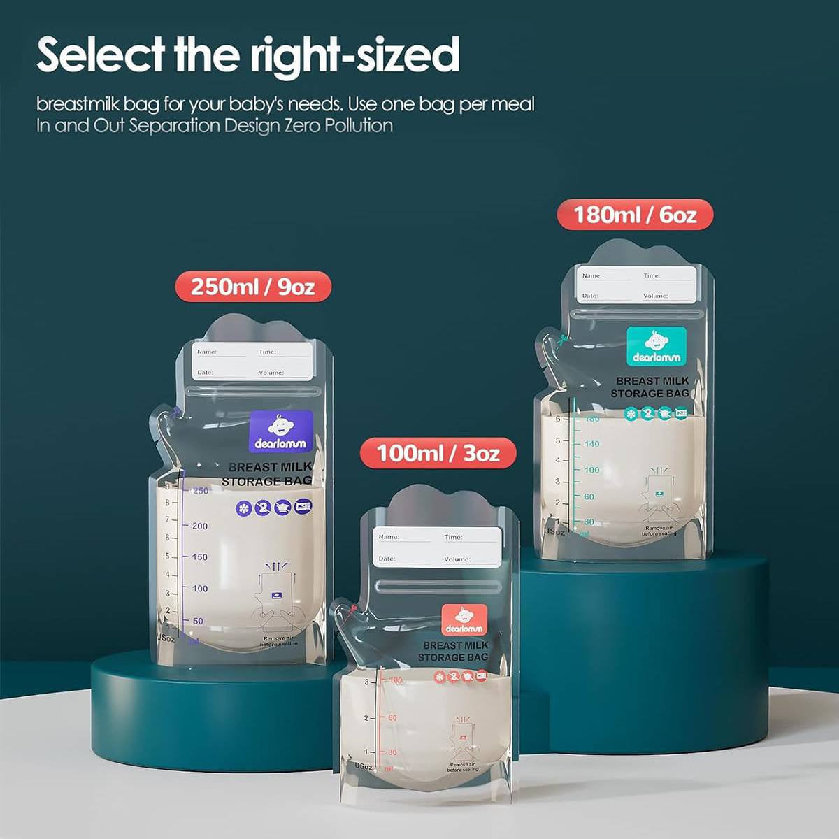 4 Modes & 9 Levels, LED Display, 10 Milk Storage Bags for Travel & Home