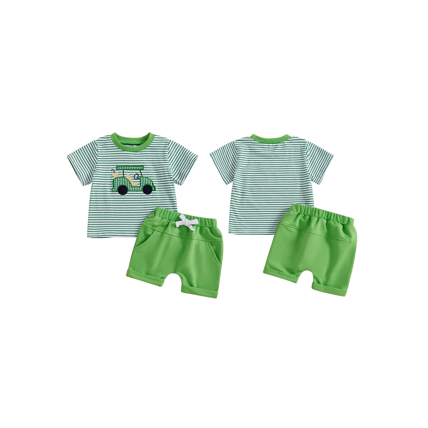 Peyakidsaa Summer Infant Baby Boys Cotton Shorts Set Clothes Short Sleeve Tops and Short Pant 2 Pcs Sets
