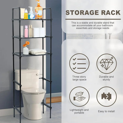 ARCTICICE 3-Tier Over Toilet Storage Rack for bathroom kitchen organizer, Black