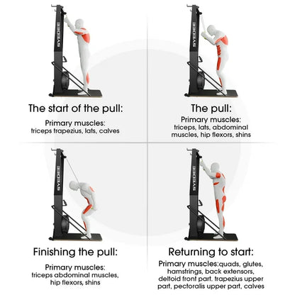 syedee Ski Exercise Machine, Indoor Aerobic Exercise Machine, Ski Equipment, Indoor Aerobic Wind Resistance, Home Gym Machine