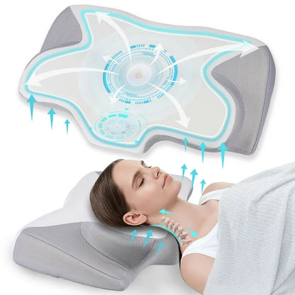VAVSEA Cervical Pillow for Neck Pain Relief, Contour Memory Foam, Ergonomic Orthopedic Neck Support Pillow for Side, Back & Stomach Sleepers with Breathable Pillowcase, Grey