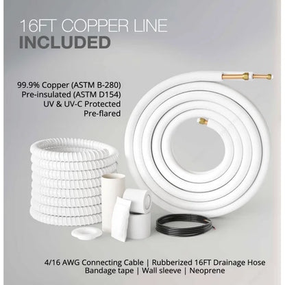 Havato 12,000 BTU Mini Split Air Conditioner AC Unit with Heat Pump & Alexa Googlehome Remote Control