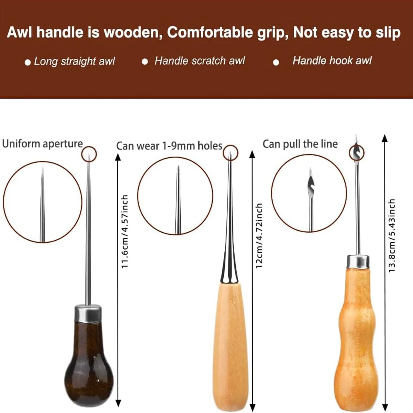 Leather Sewing Kit ,48 PCS Heavy Duty Sewing Kit for Carseat Carpet Shoes Backpack Repair DIY Crafting