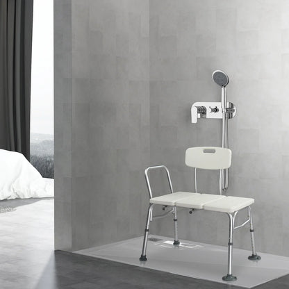 Ktaxon Transfer Bench, Bath Shower Chair Seat, Height Adjustable Shower Stool, for Elderly, Disabled, Supports 330 lbs