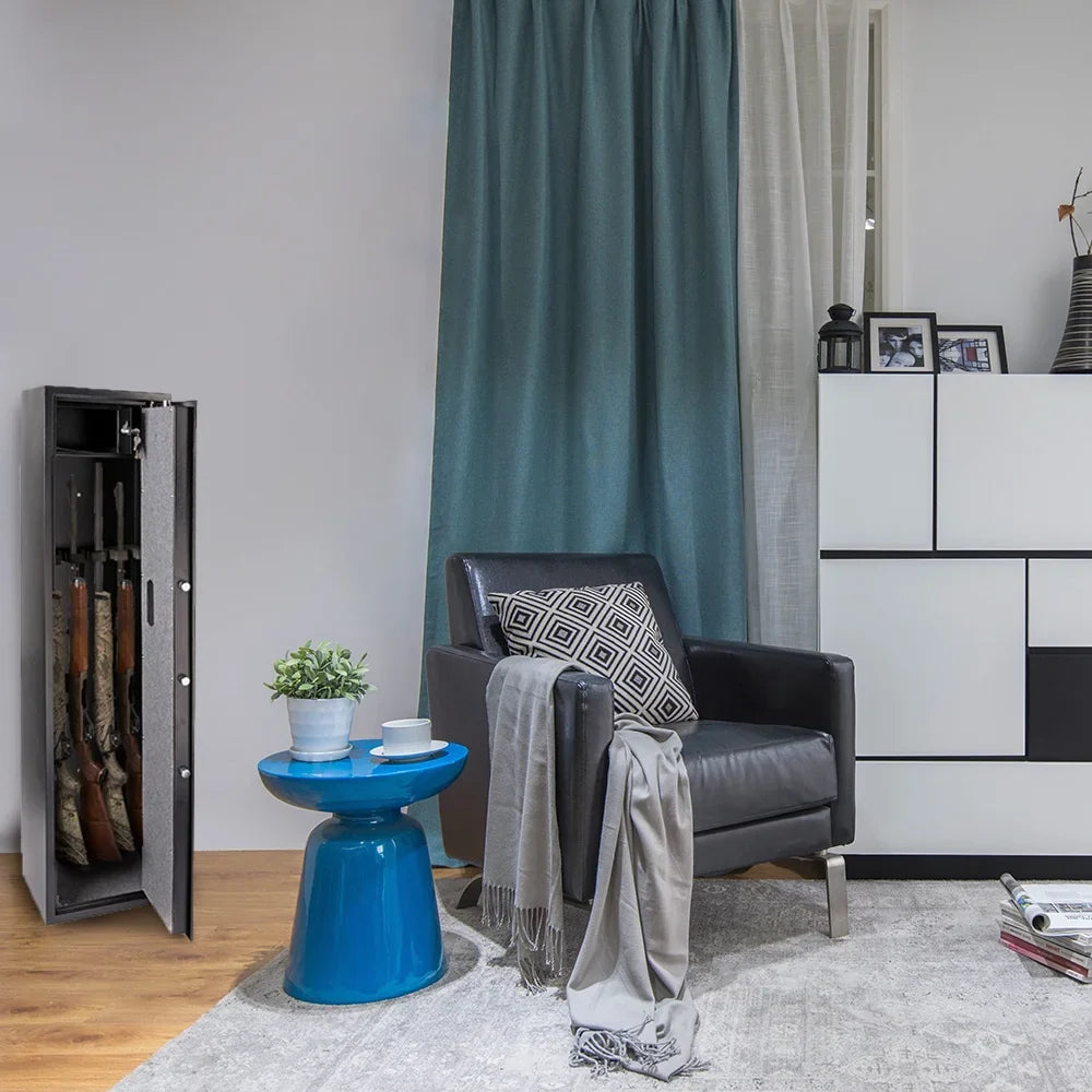 Ktaxon Electronic 5 Rifle Gun Safe, Large Firearms Shotgun Storage Cabinet, with Small Lock Box