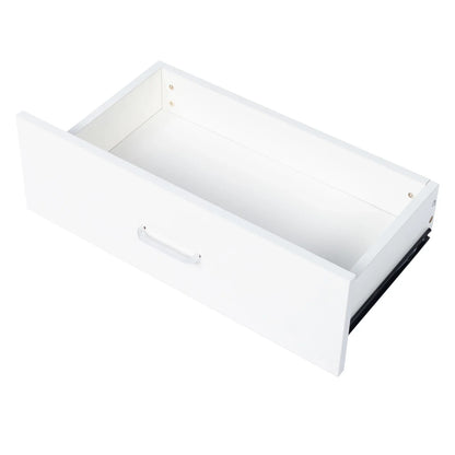 Ktaxon 3-Drawer Dresser Pure White with Metal Handles Bedside Night Stand Bedroom, White